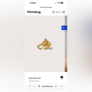 Otiumberg Chaos Ear Cuff — 14kt gold vermeil